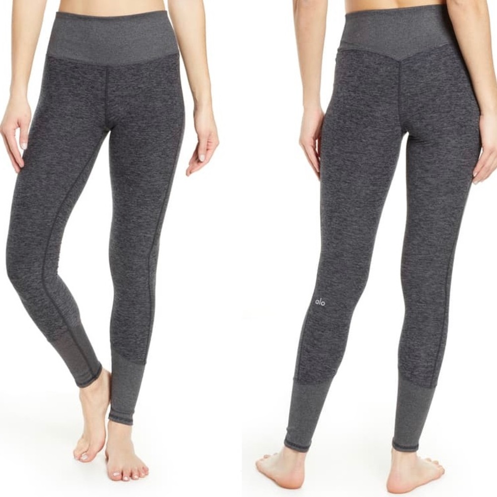 Alo High Waist Lounge Leggings Heather Grey Small